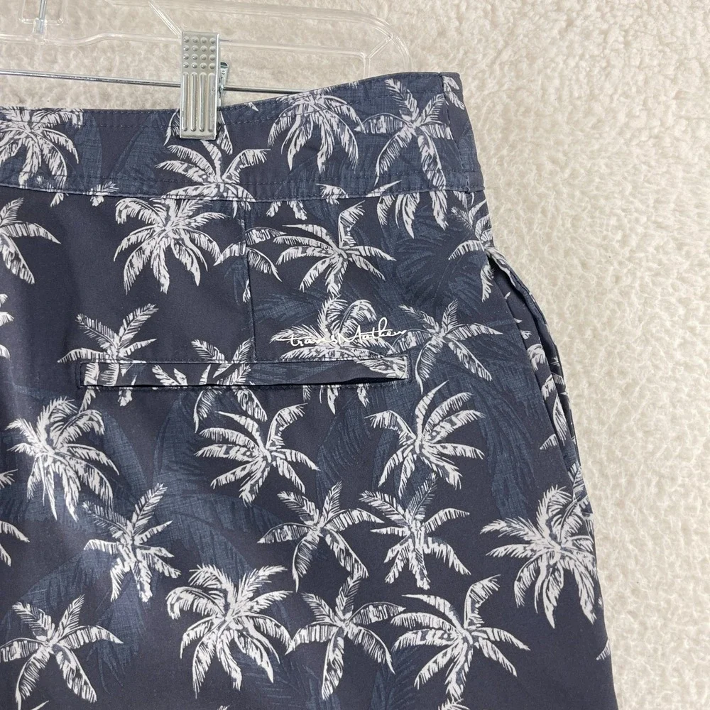 Travis‎ Mathew Sand Bar Board Shorts Mens Size 32 Blue Palm Trees Swimwear Beach